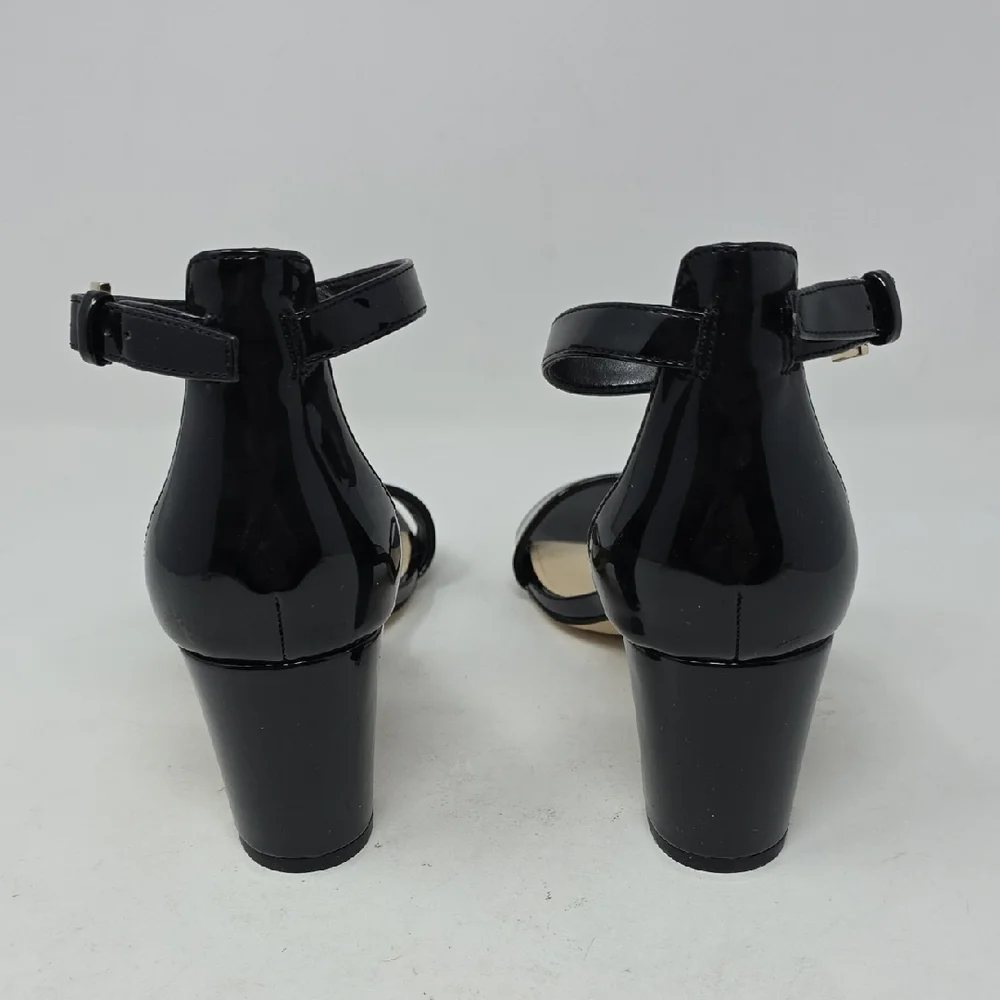 Nine West Black Ankle Strap Heels Size 7